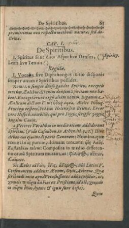 Cap. I. De Spiritibus.
