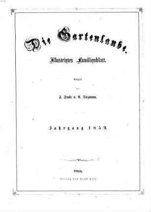 Die Gartenlaube : illustrirtes Familienblatt. 1859