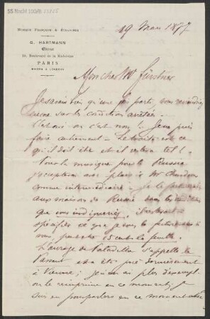Brief an Adolph Fürstner : 19.03.1877