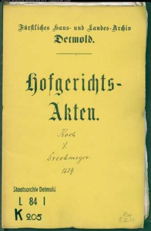 Koch, Hermann gegen Dr. Adolf Dreckmeier - Beleidigung