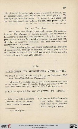 XLIV. Allegorien des ausgehenden Mittelalters