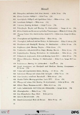 Metall (Nr. 603-652)