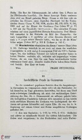 8: [Ausgrabungen aus Carnuntum, 5] : inschriftliche Funde in Carnuntum