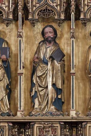 Hochaltar des Frankfurter Doms — Rechter Flügel: Vier Heilige und vier Kirchenväter — Apostel Andreas