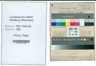 Entnazifizierung Peter Hirsch , geb. 19.09.1904 (Betriebsleiter)