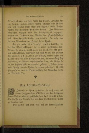 41. Das Loretto-Glöcklein.
