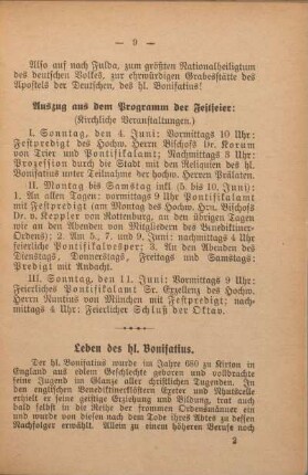 Leben des hl. Bonifatius.