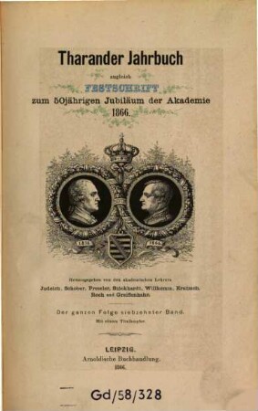 Tharandter Jahrbuch : Festschrift zum 50 jährigen Jubiläum der Akademie. 17. 1866