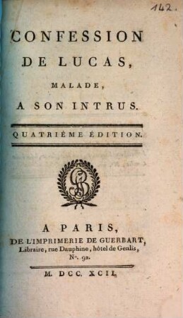 Confession de Lucas, malade, à son intrus