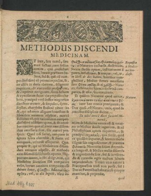 Methodus Discendi Medicinam.