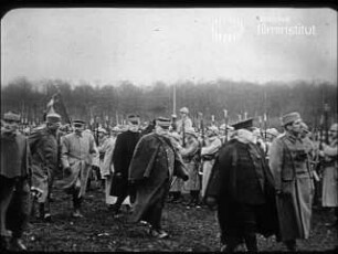 Guerre 1914-15-16. Le Président de la République, le Prince de Serbie et le Général en Chef sur le Front de Verdun (1916)