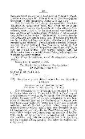 Beackerung des Schullandes in der Provinz Preußen : [IV. Elementarschulwesen]