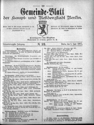 1907,22: No. 22, 2. Juni 1907