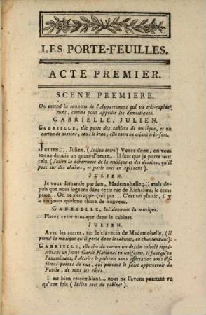 Les Porte-feuilles : comédie en deux actes et en prose
