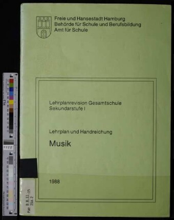 Lehrplan und Handreichung Musik