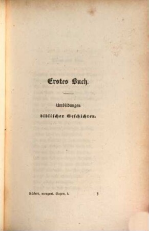 Sieben Bücher morgenländischer Sagen und Geschichten, Erster Theil. Erstes bis viertes Buch