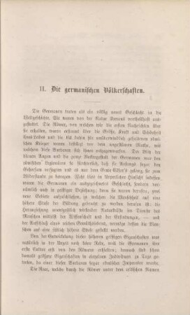 II. Die germanischen Völkerschaften.