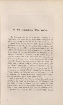 II. Die germanischen Völkerschaften.