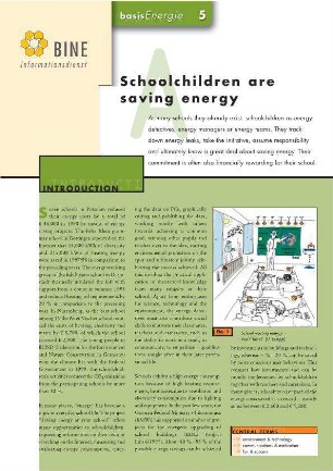 Schoolchildren are saving energy.