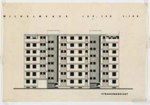 Wohnhäuser Wilhelmsaue 129/130/130 A-C, Berlin-Wilmersdorf: Ansicht 1:100