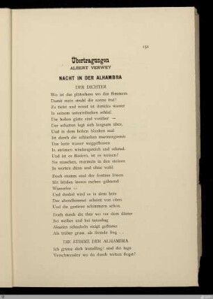 Übertragungen : Albert Verwey / [Stefan George]