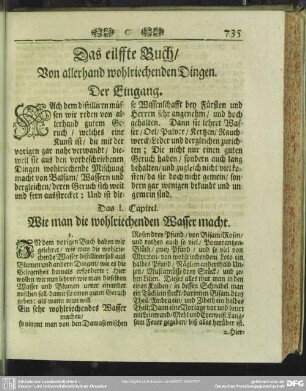 Das eilffte Buch, Von allerhand wohlriechenden Dingen