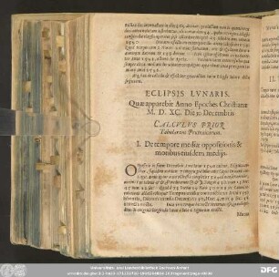 Eclipsis Lunaris. Quae apparebit Anno Epoches Christianae M.D.XC. Die 30 Decembris