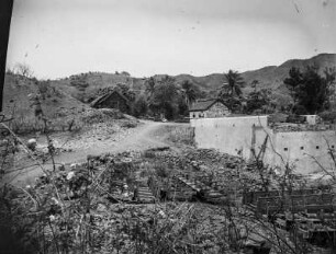 Brückenbau : Blick auf eine Brückenbaustelle.