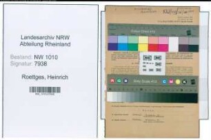 Entnazifizierung Heinrich Roettges , geb. 01.10.1899 (Bankangestellter)