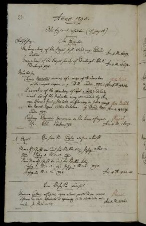 Aus England erhalten. (cf. pag. 15.) - Von Herrn M. Canzler allhier erkauft. - Vom Verfasser [Floriano Caldani] verehrt.