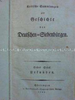 Geschichte der Deutschen in Siebenbürgen