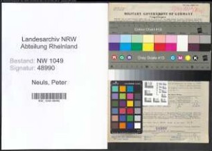 Entnazifizierung Peter Neuls , geb. 26.11.1905 (Zahnarzt)