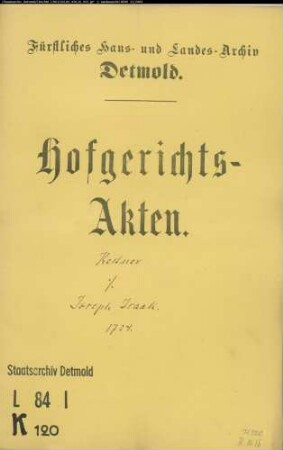 Kestner, Hofgerichtssekretär gegen Hofjuden Joseph Isaak - Schuldforderung