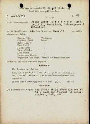 Stetter, Franz Josef