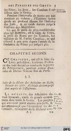 Chapitre second