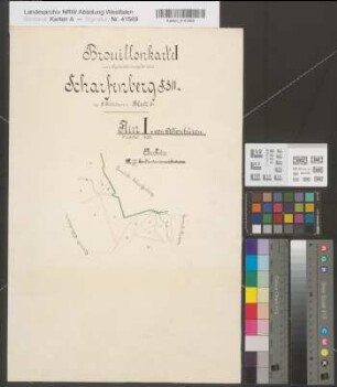 Scharfenberg (Brilon), Separation Scharfenberg, Scharfenberg (Brilon), Separation Scharfenberg, Brouillonkarte I Altenbüren Flur 1