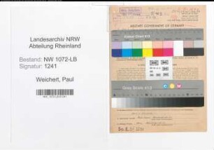 Entnazifizierung Paul Weichert , geb. 27.11.1898 (Angestellter)