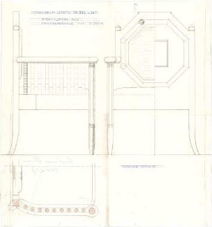 Fischer, Theodor; Worms; Cornelianum - Brautstuhl (Ansicht, Teilansichten)
