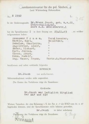 Jauch, Franz, Dr.