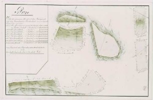 o. Gesamttitel [Ausfertigung aus dem Kartenwerk des Lieutenant des Ingenieurs Edlinger betreffend kurfürstliche Amtsgründe in der Herrschaft Wiesensteig]: "Plan ueber die vermessenen churfürstlichen Amtsgründe auf dem Wasserberg bey Reichenbach im Landgericht Wiesensteig (Litera A-G)"
