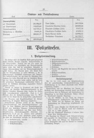 III. Polizeiwesen