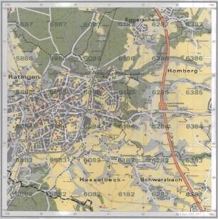 Stadtkarte Düsseldorf in 16 Blättern, Blatt 5882