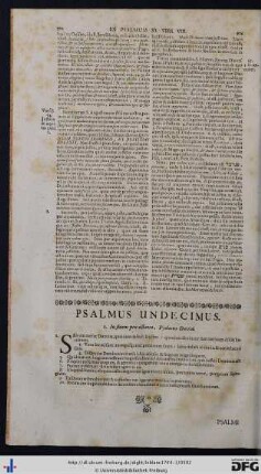 Psalmus Undecimus.