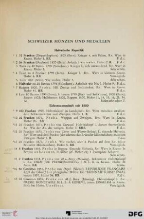 Helvetische Republik (Nr. 1-8)