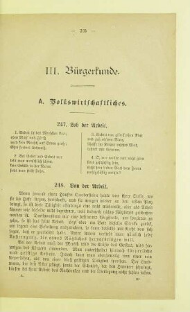 III. Bürgerkunde