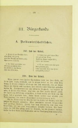 III. Bürgerkunde