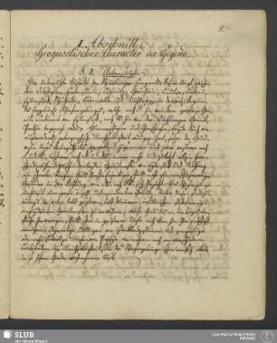 I. Abschnitt. Geognostischer Character der Gegend