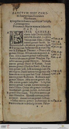 Sanctvm Iesv Christi Evangelium secundum Matthæum