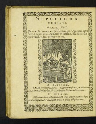 Sepultura Christi.