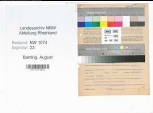 Entnazifizierung August Bartling , geb. 04.06.1898 (Klempner)